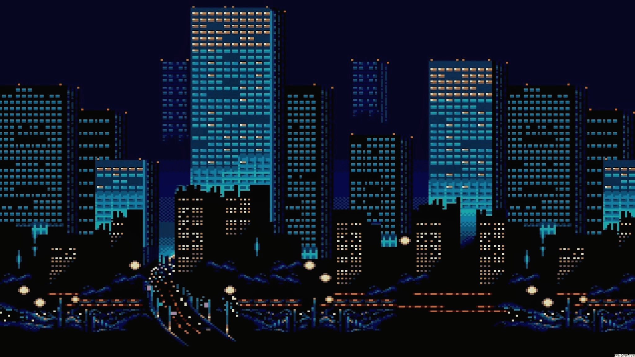 Retro Neon City Wallpapers