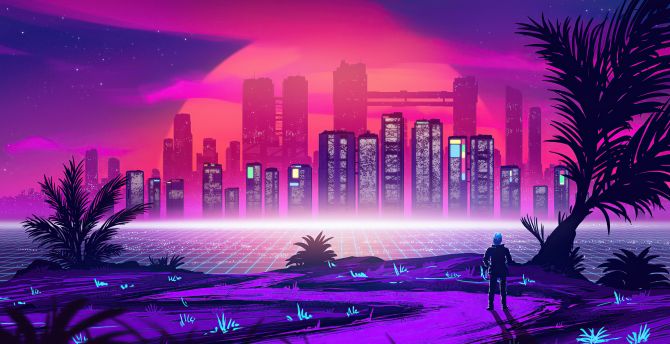 Retro Wave City Wallpapers Wallpapers