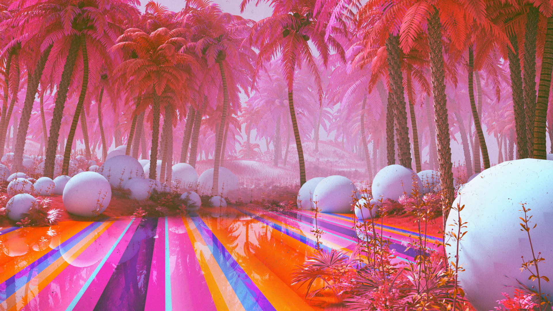 Retrowave Palm Trees Wallpapers Wallpapers