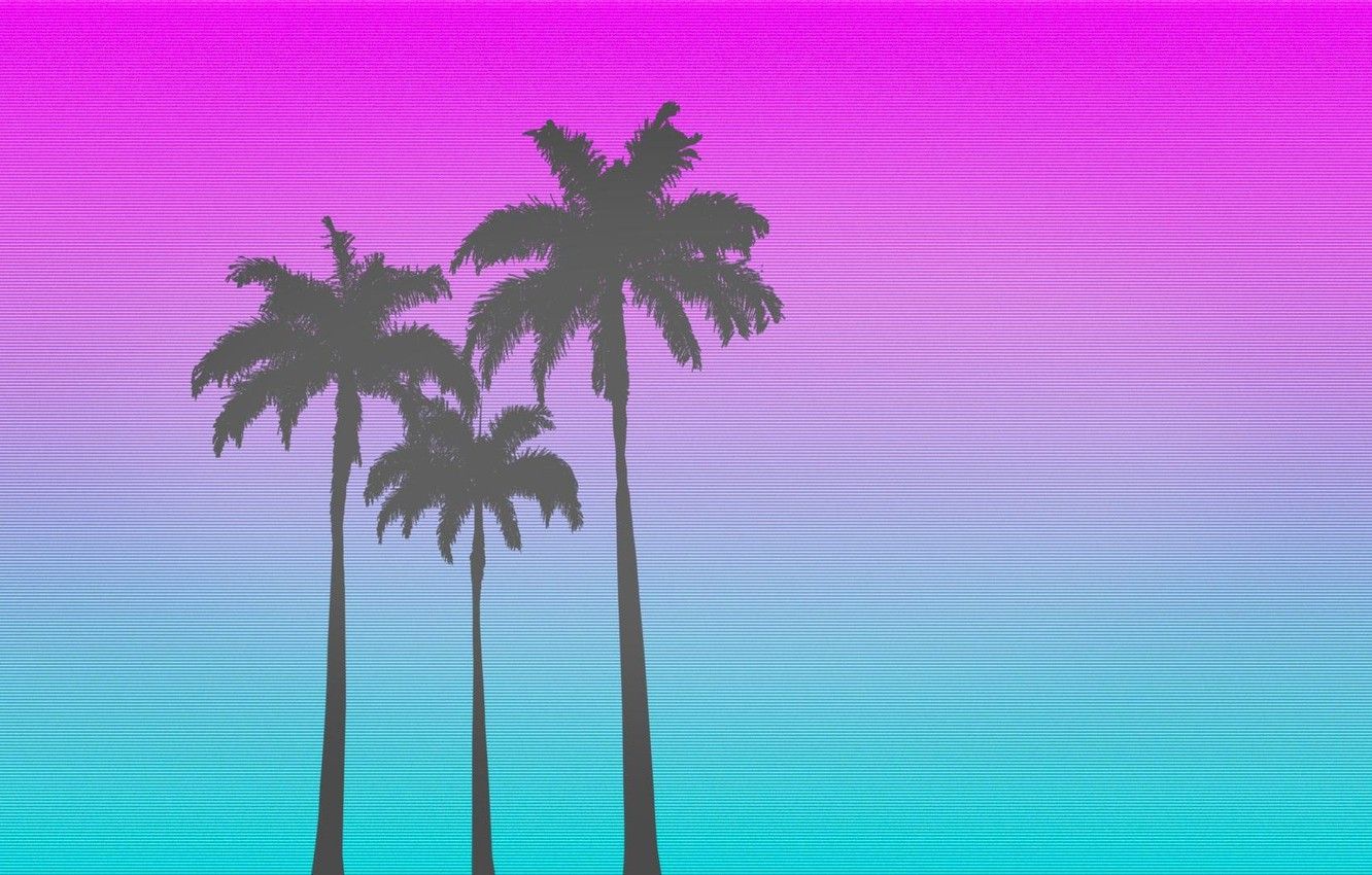 Retrowave Palm Trees Wallpapers Wallpapers