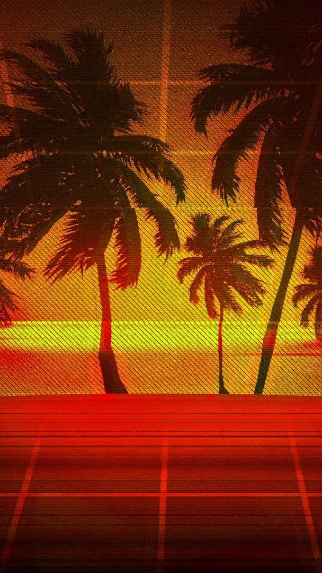 Retrowave Palm Trees Wallpapers Wallpapers