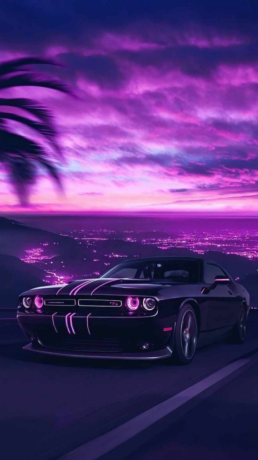 80S Neon Car Iphone Wallpapers