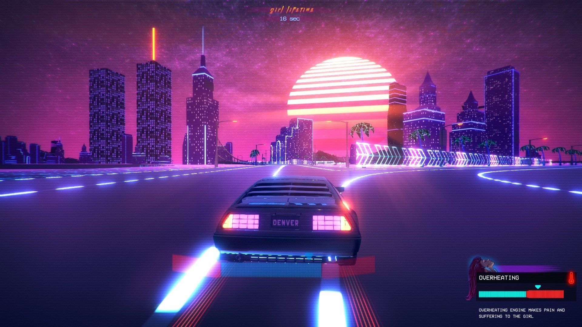 80S Neon Road Wallpapers