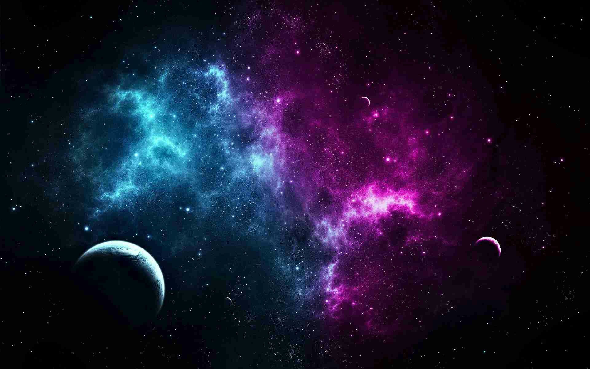 1920 X 1200 Pink And Blue Galaxy Wallpapers