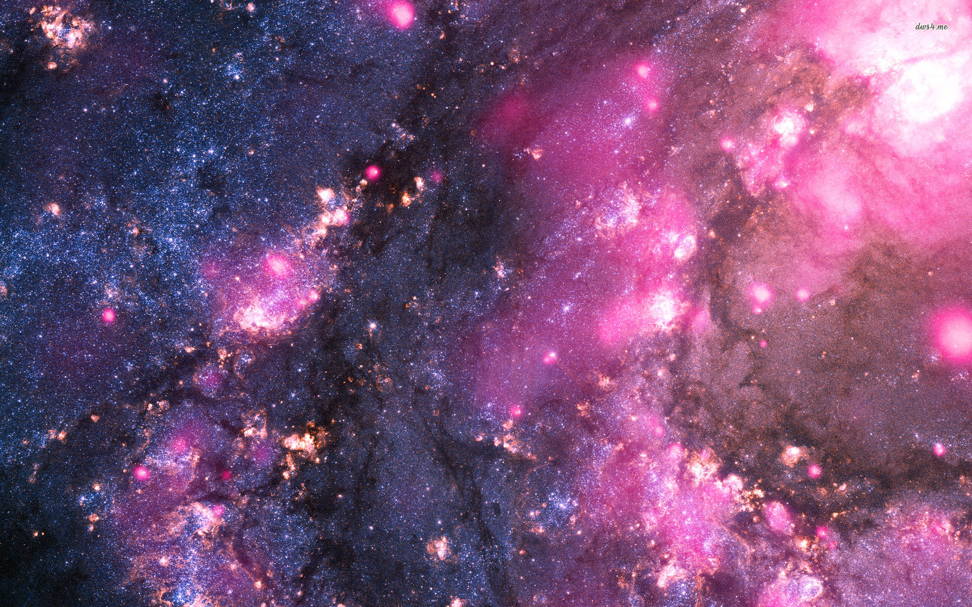 1920 X 1200 Pink And Blue Galaxy Wallpapers