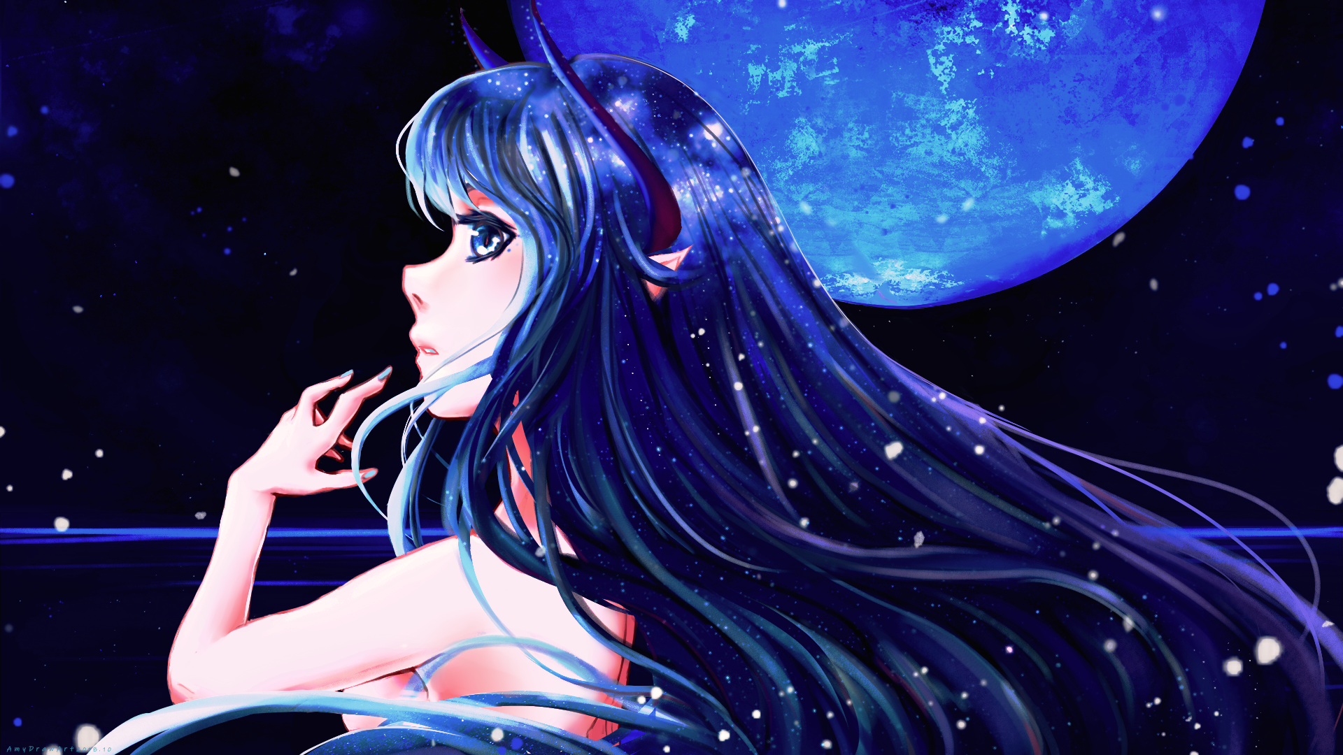 1920X1080 Anime Night Sky Wallpapers