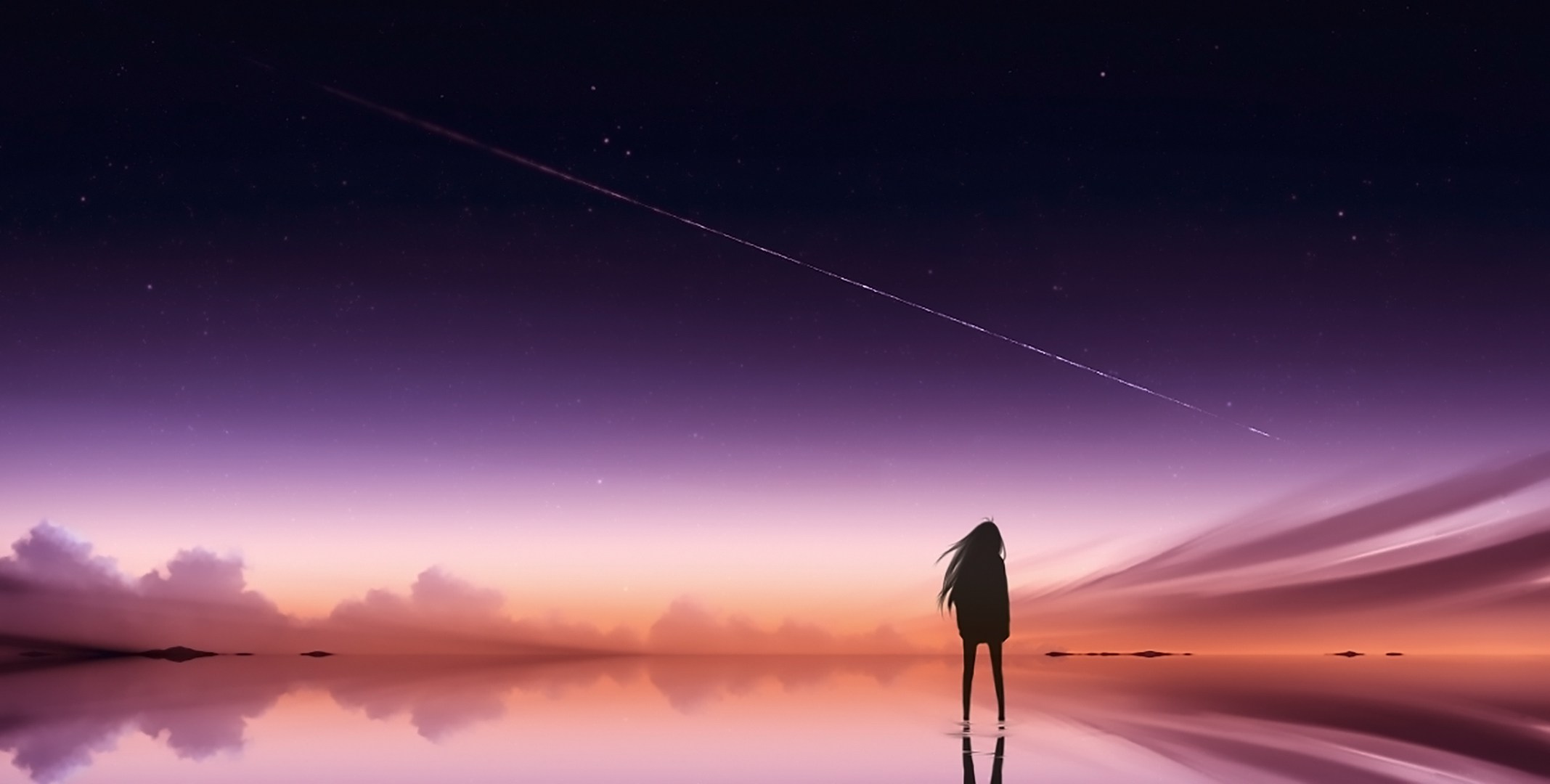 1920X1080 Anime Night Sky Wallpapers