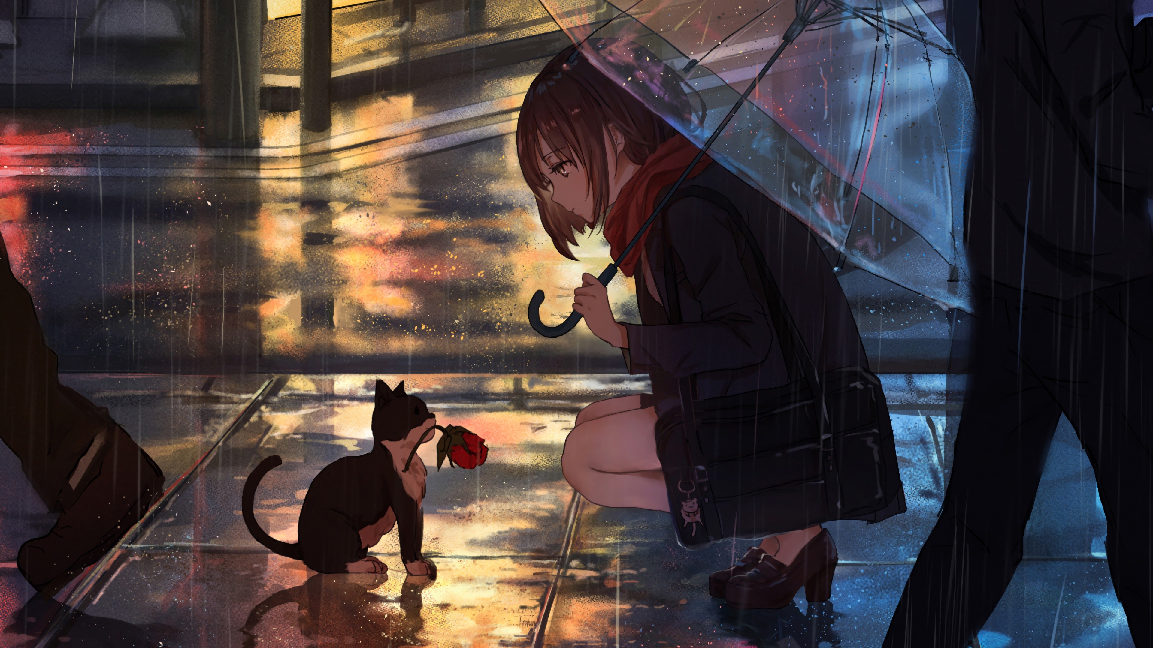 1920X1080 Rain Anime Wallpapers