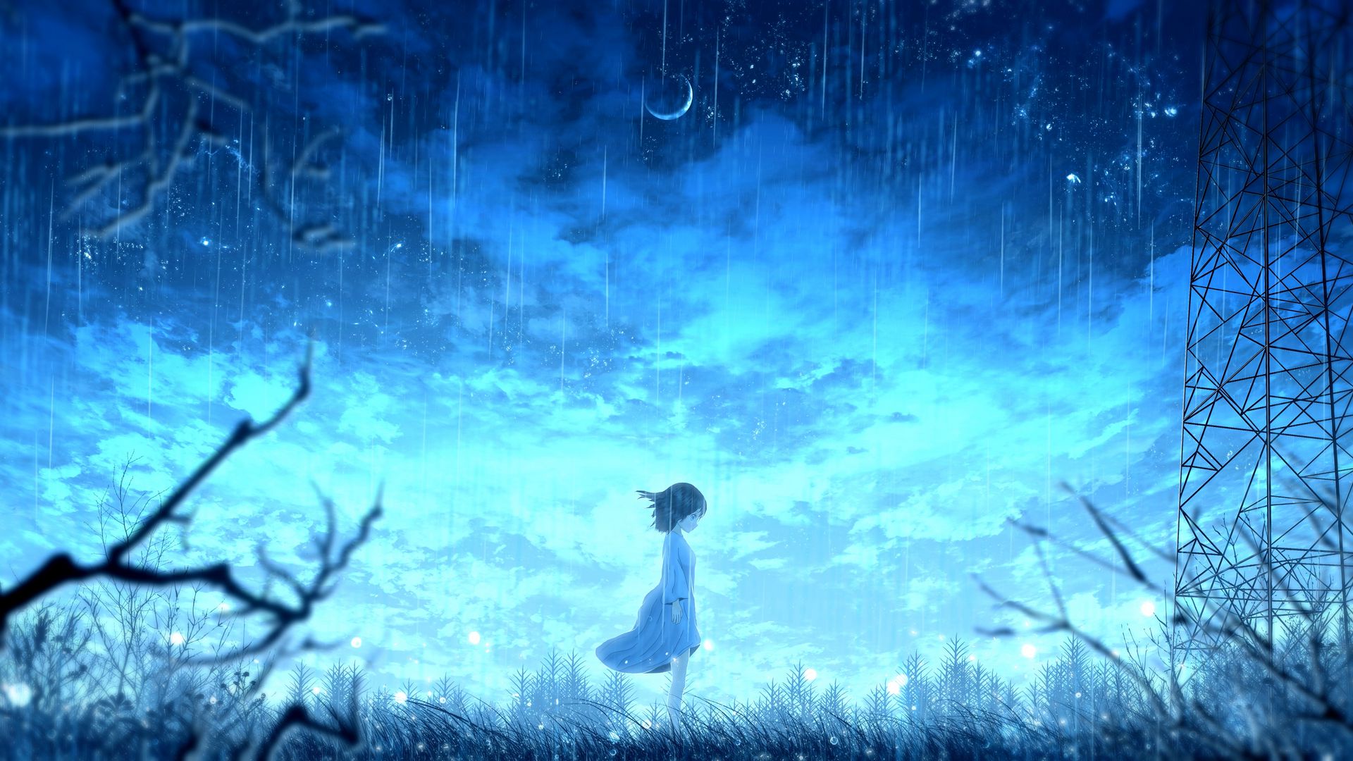 1920X1080 Rain Anime Wallpapers