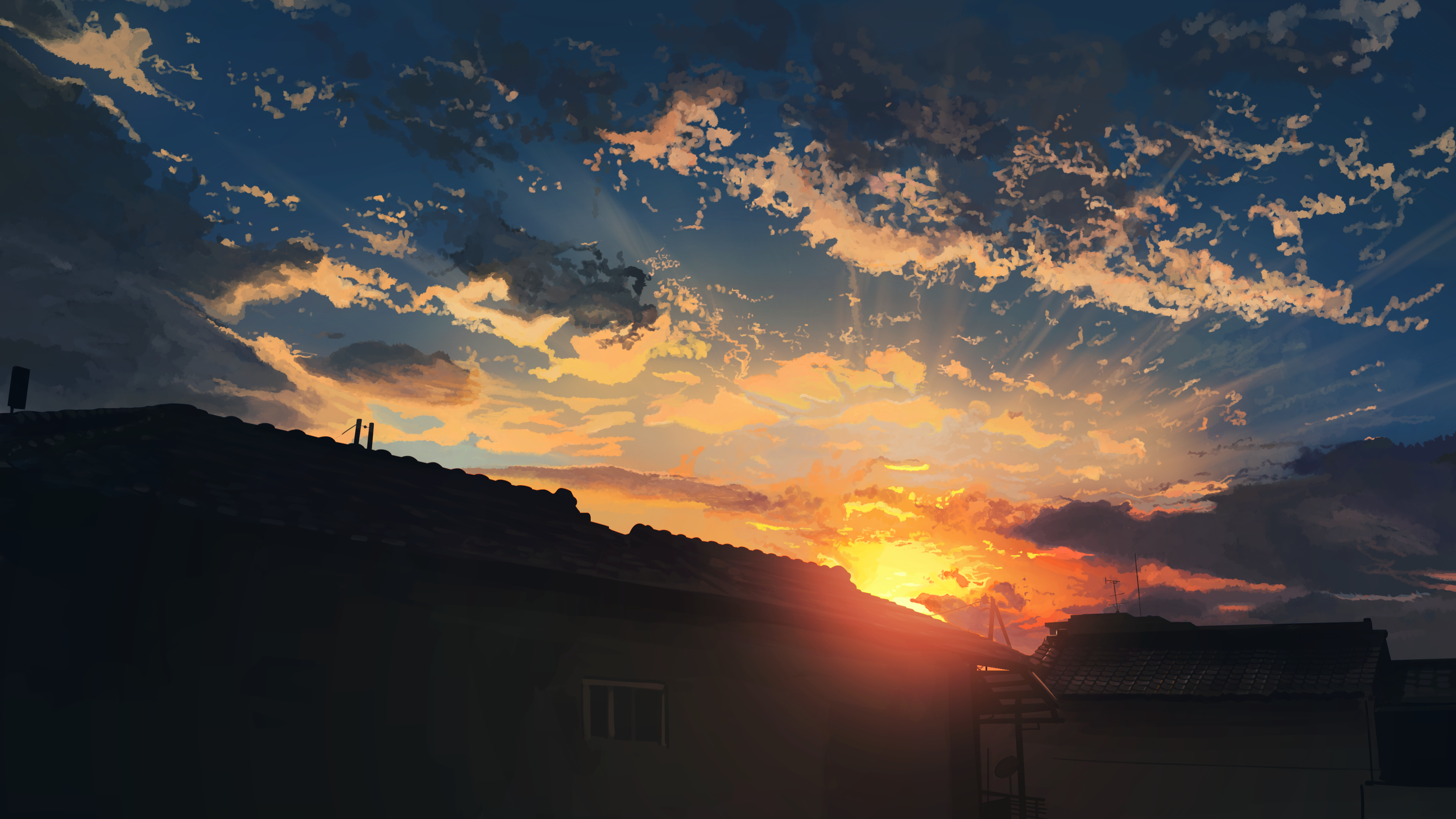 4K Anime Sunset Wallpapers