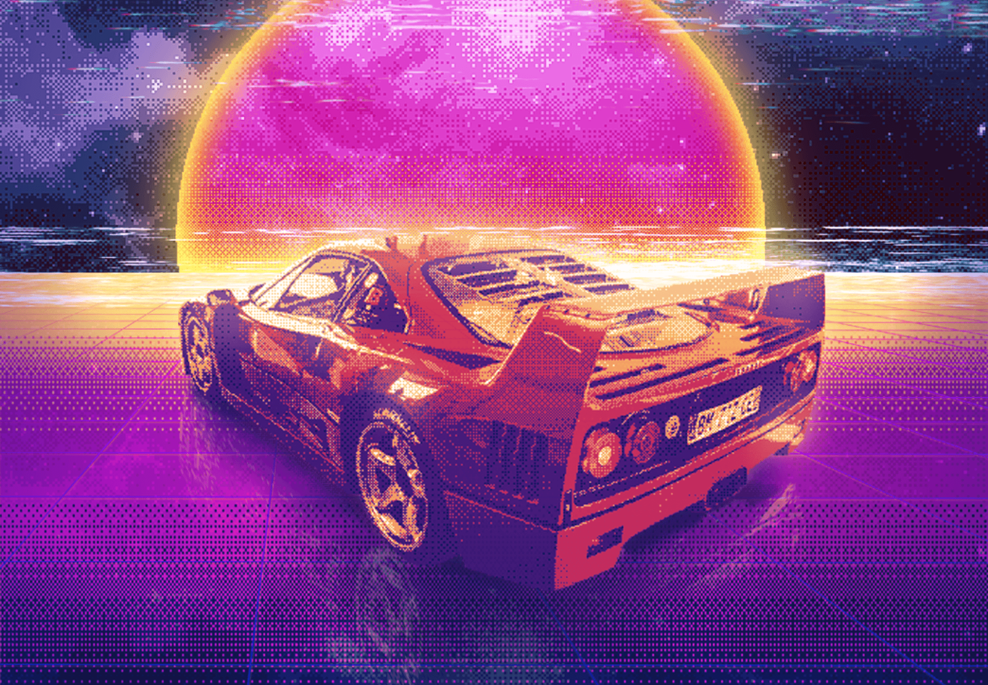 4K Car Girl Retro Wallpapers