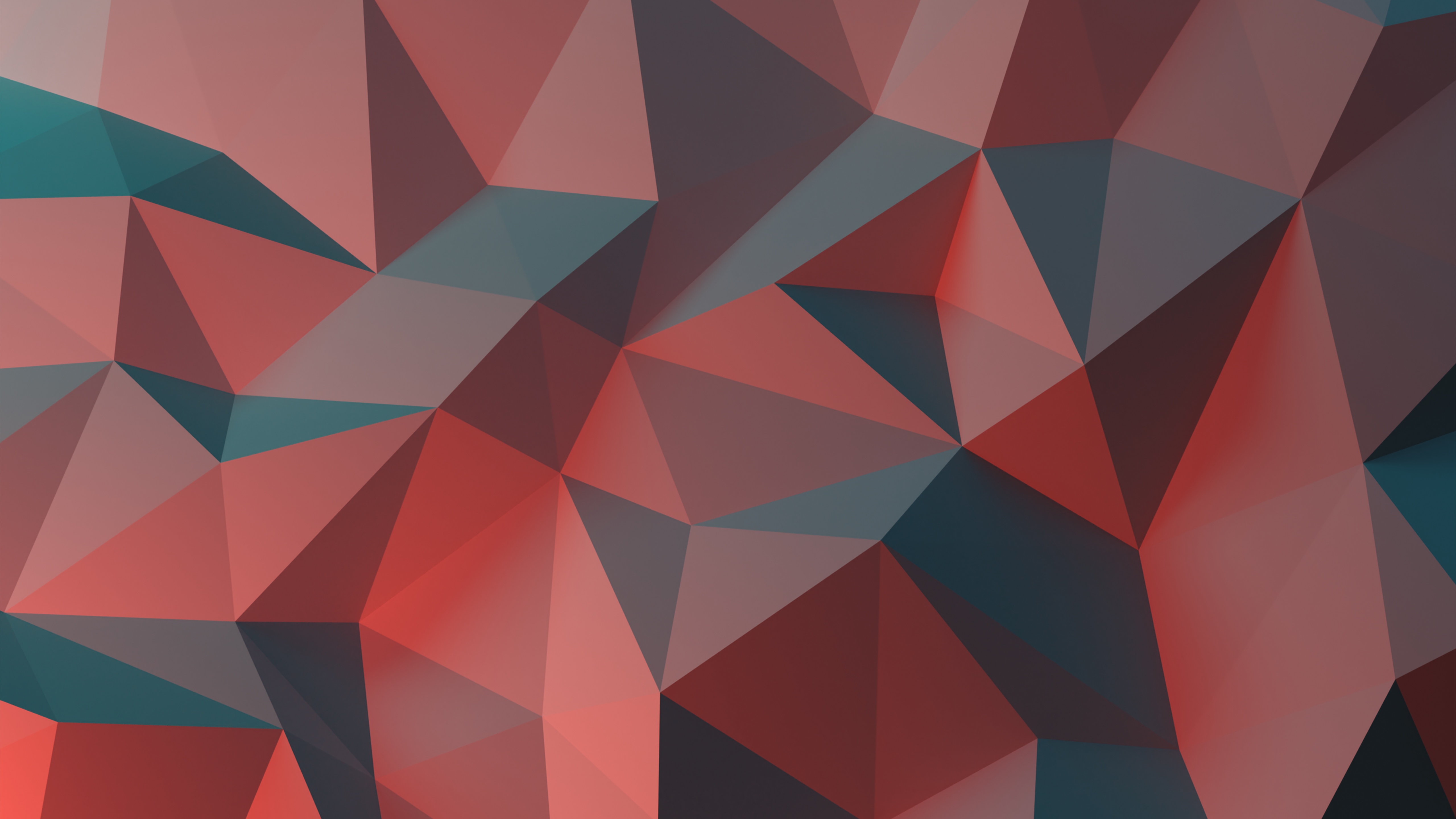 4K Red Polygon Wallpapers