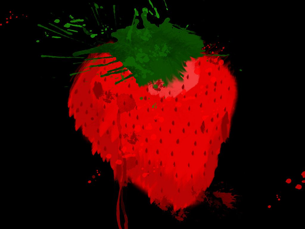 Across The Universe Strawberry Painting Wallpapers