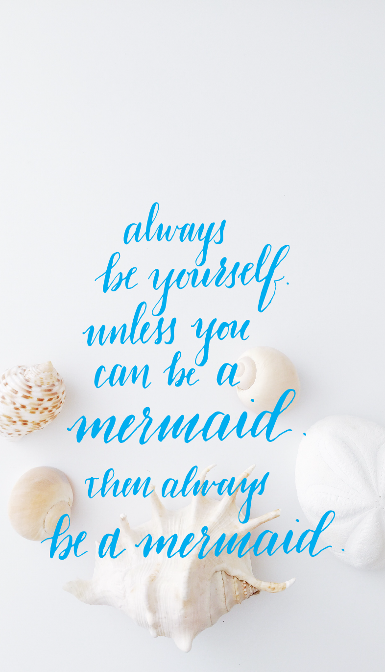 Adorable Mermaid Quotes Wallpapers