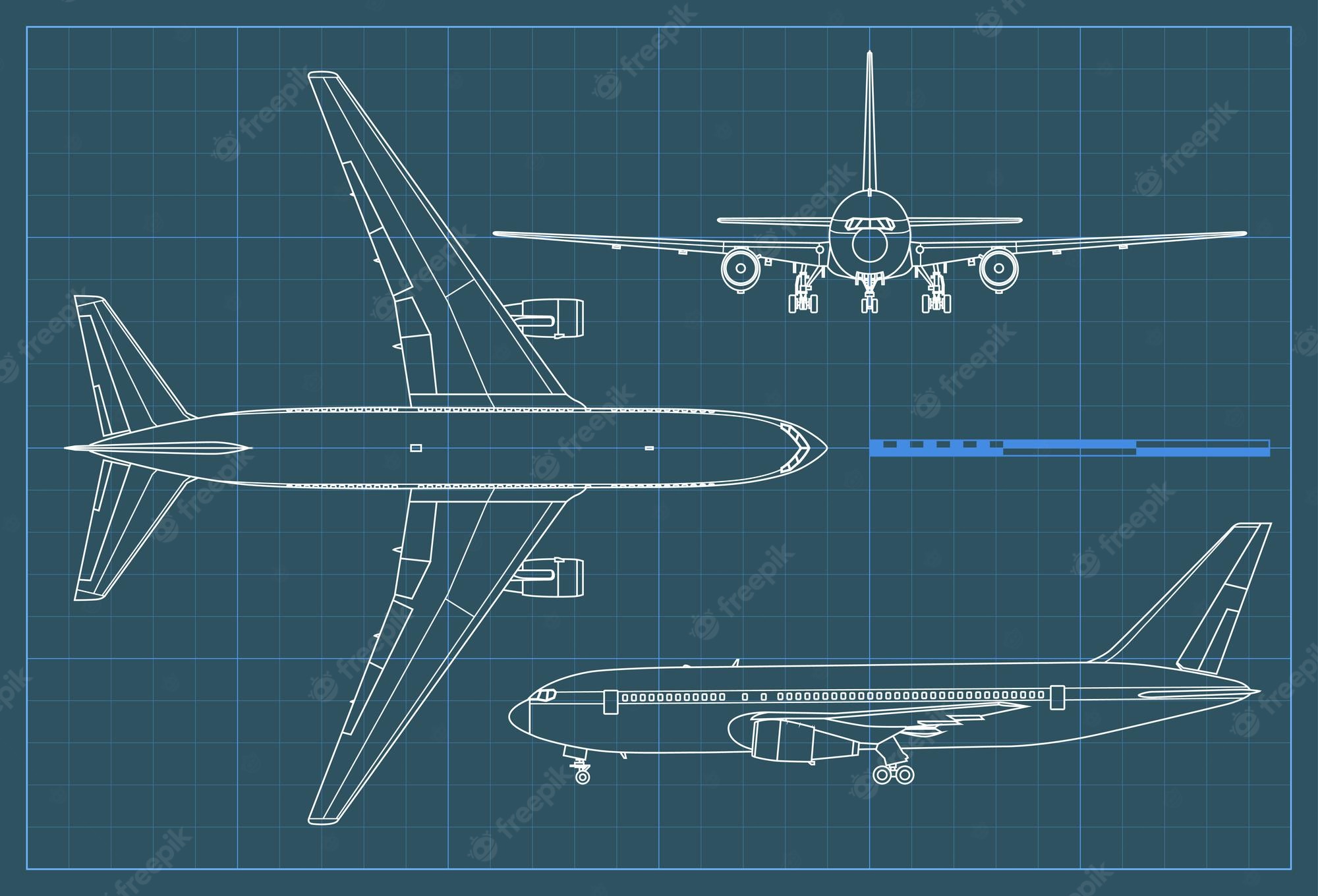 Airplane Blueprint Wallpapers