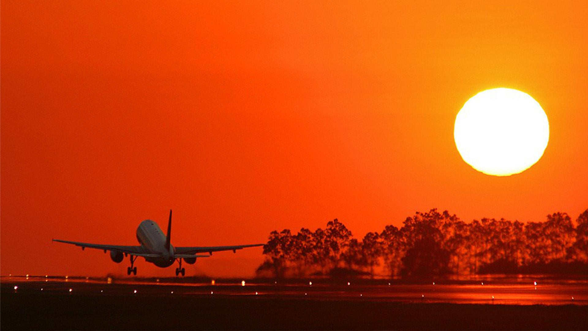 Airplane Sunset Wallpapers