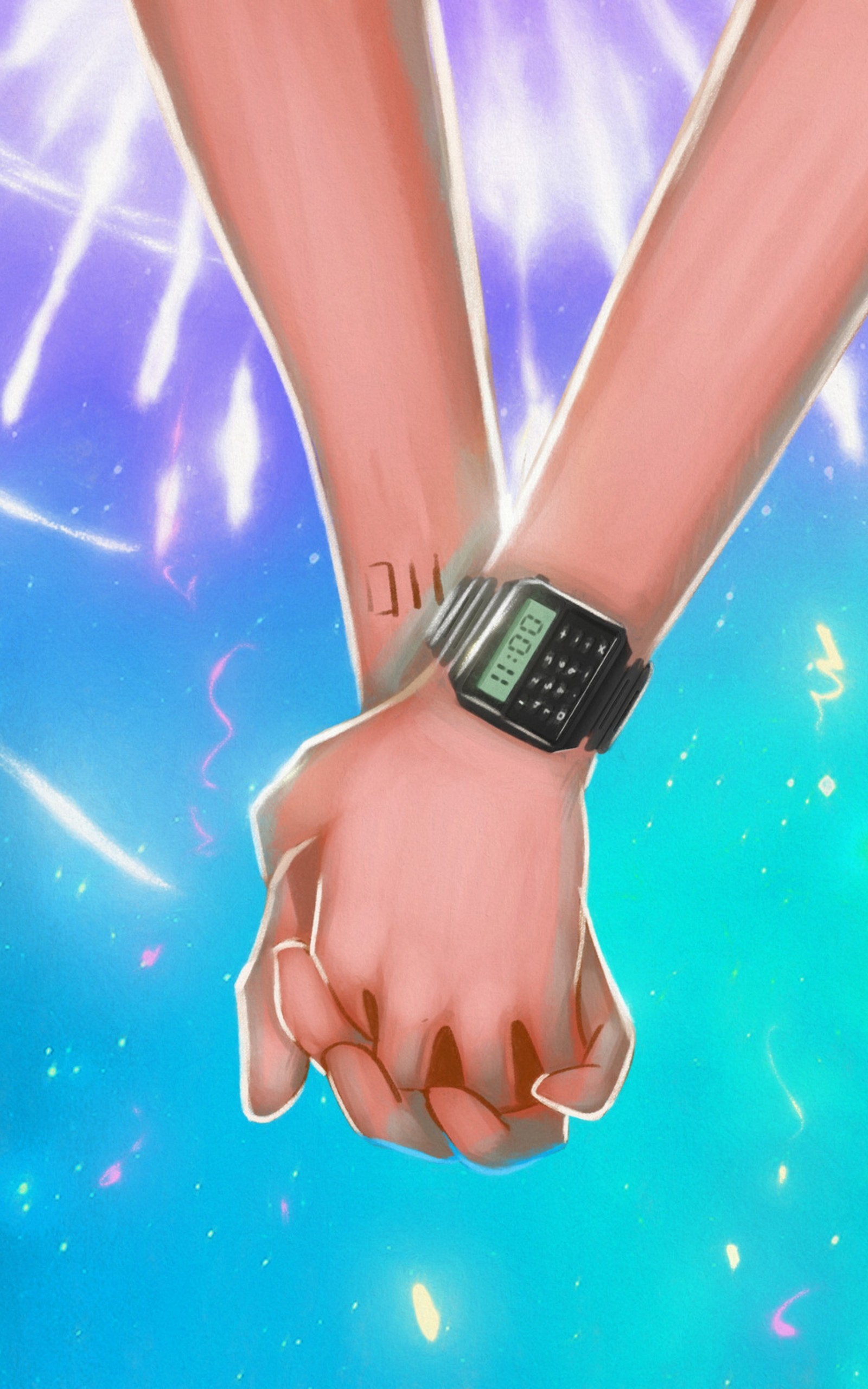 Animated Couple Holding Hands Wallpapers