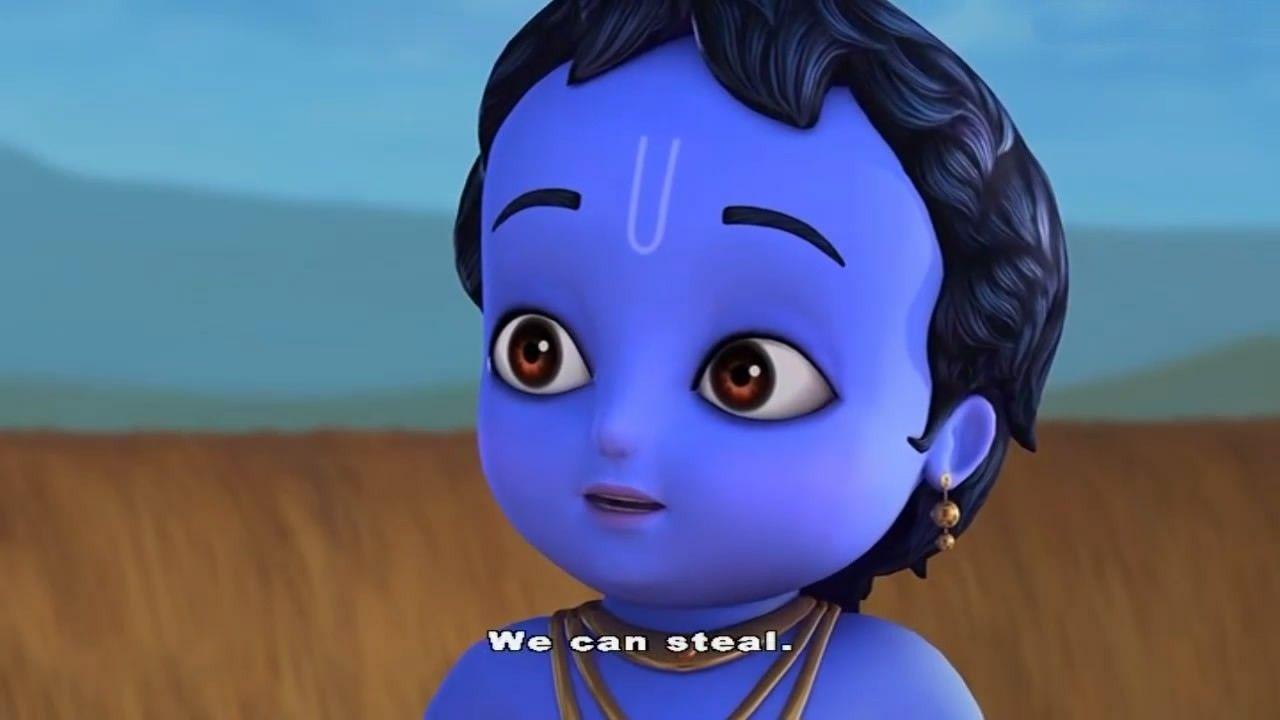 Animated Cute Little Krishna Images Wallpapers