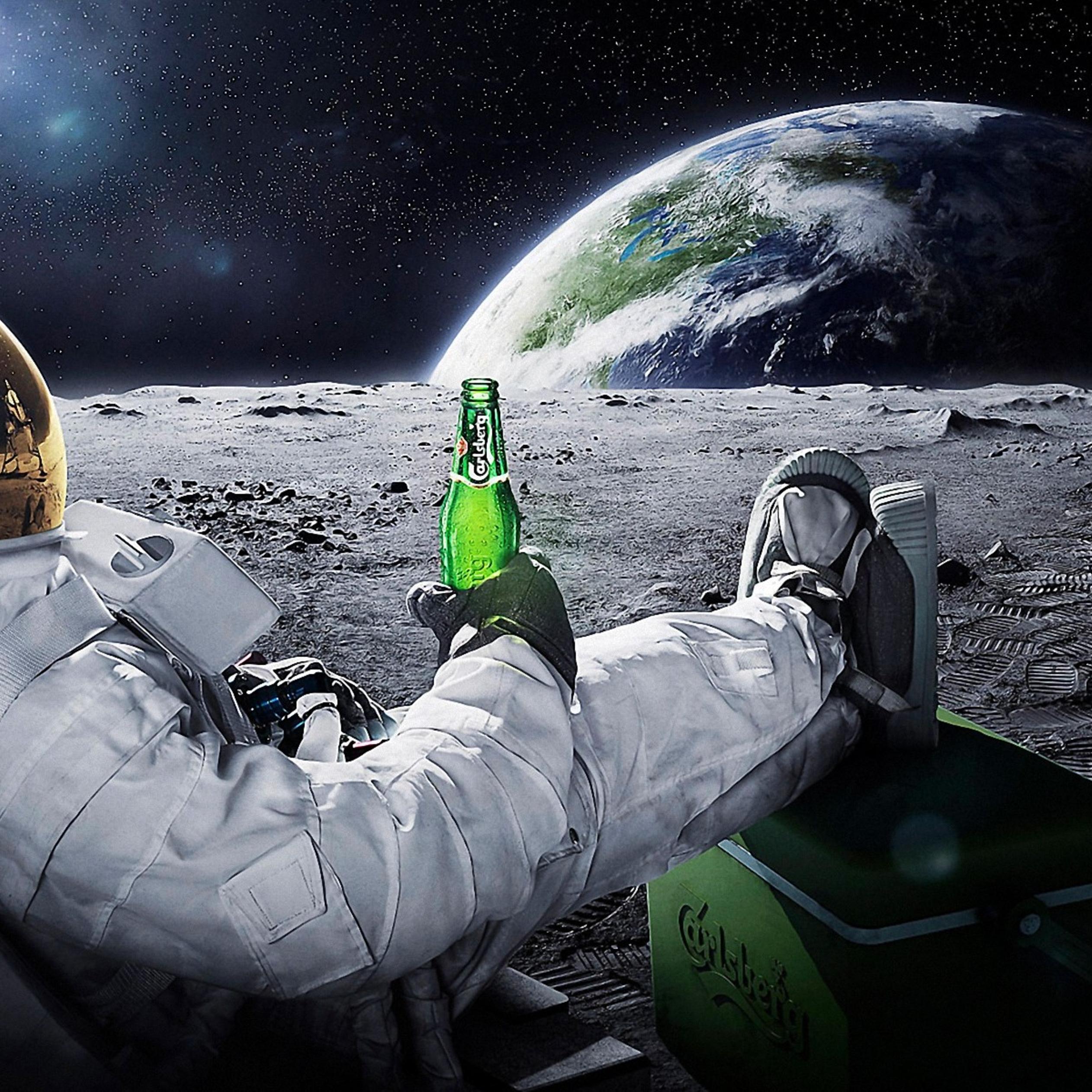 Astronaut Drinking Beer Iphone Wallpapers