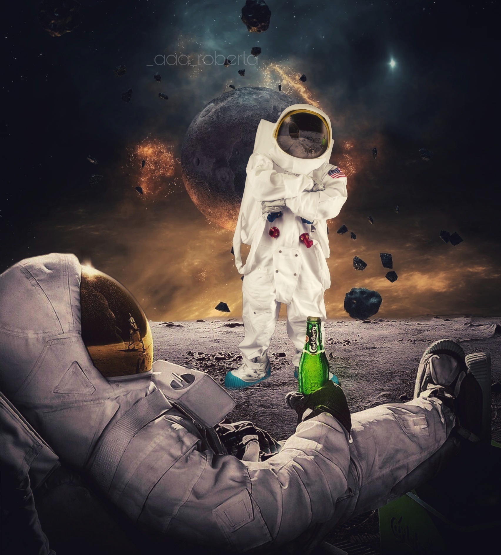 Astronaut Drinking Beer Iphone Wallpapers