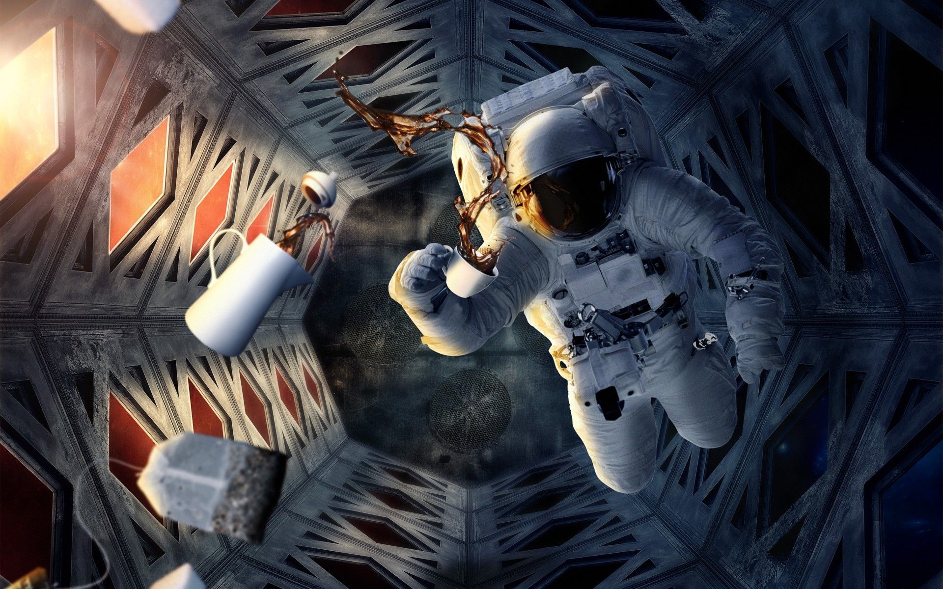 Astronaut Drinking Beer Iphone Wallpapers