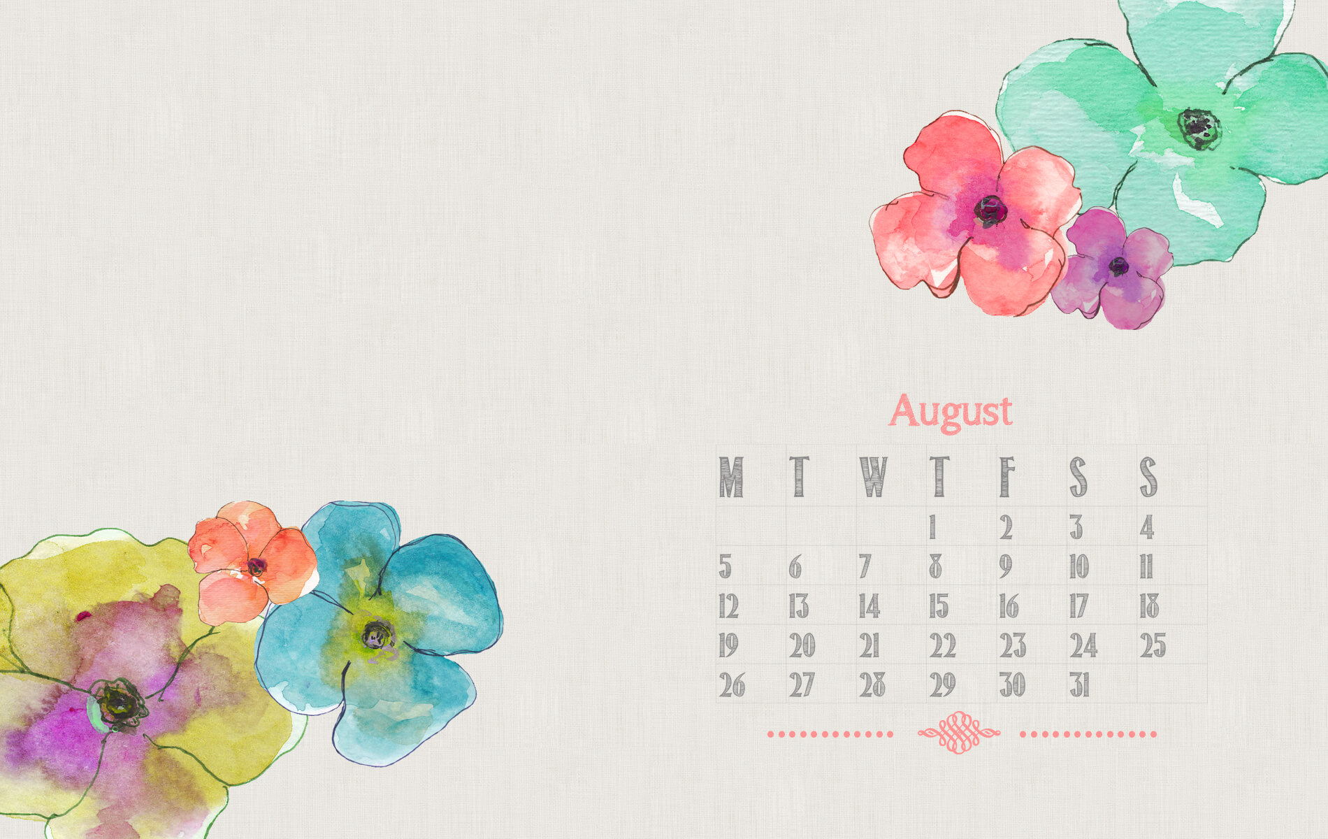 August 2021 Calendar Wallpapers