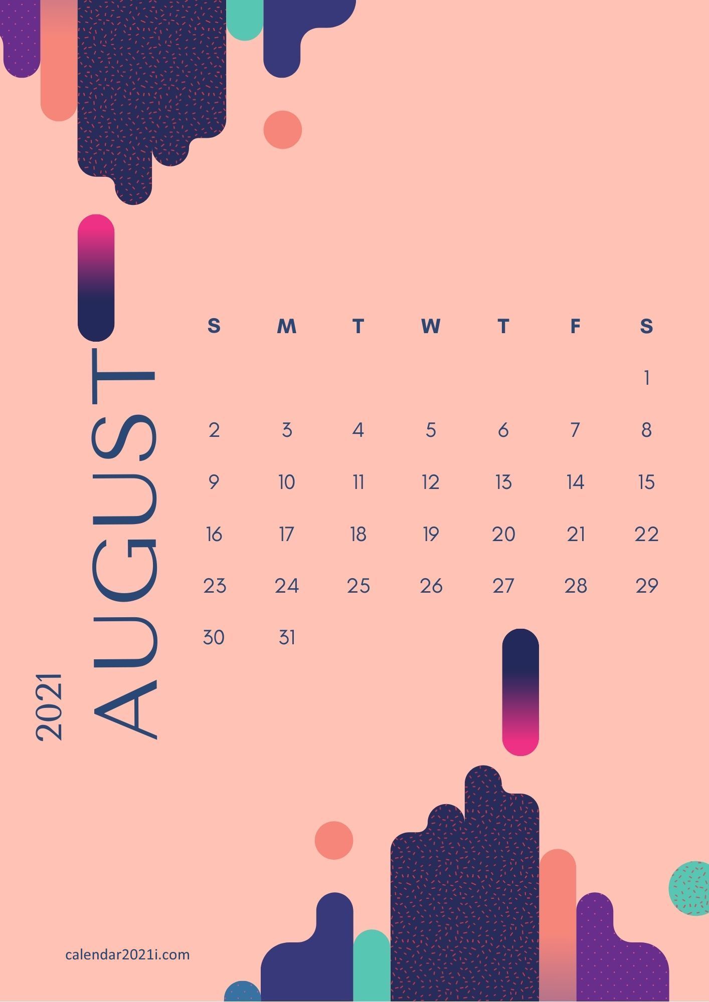 August 2021 Calendar Wallpapers