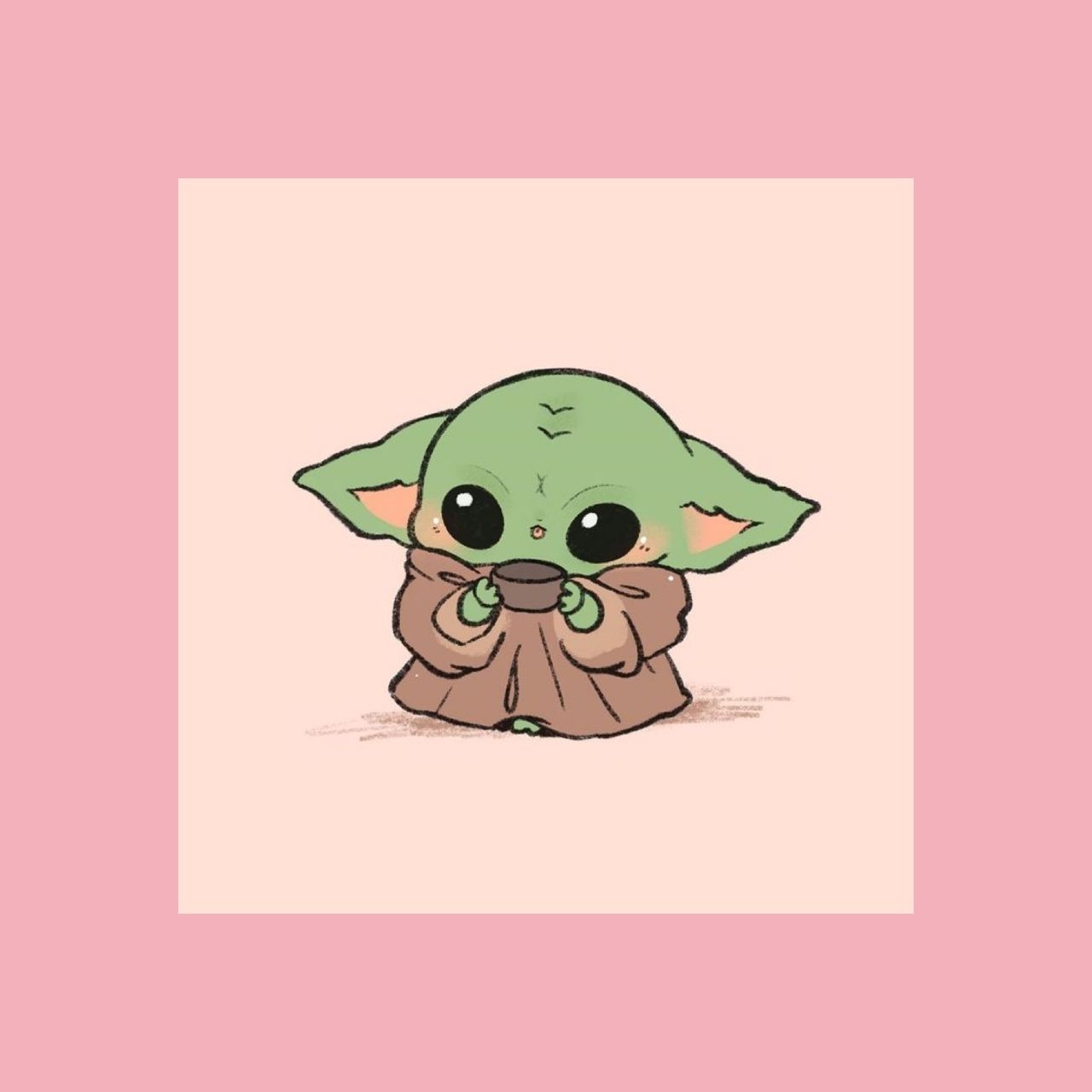 Baby Yoda Cartoon Cute Wallpapers