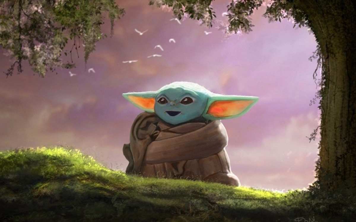 Baby Yoda Cartoon Cute Wallpapers