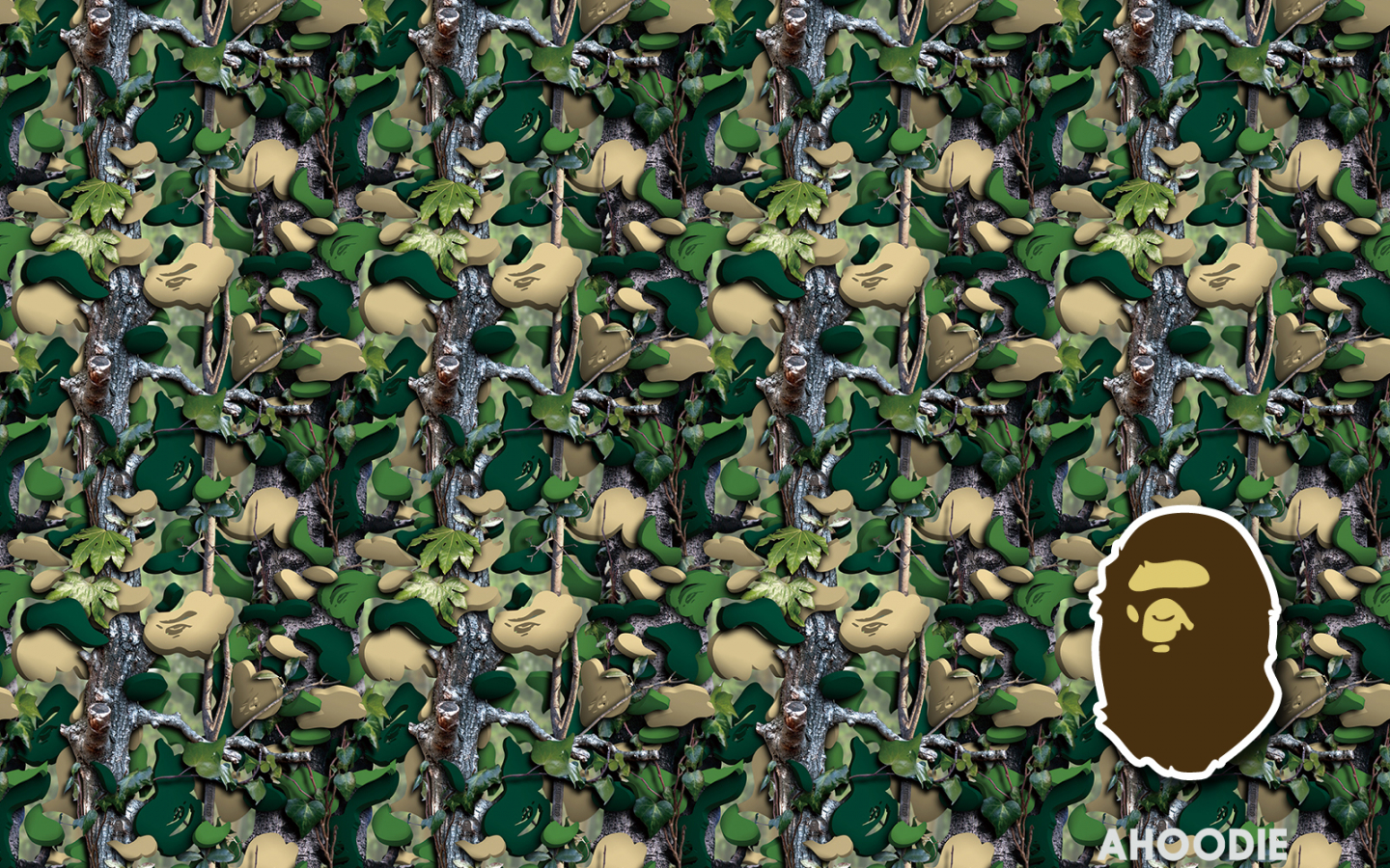 Bape Green Camo Wallpapers