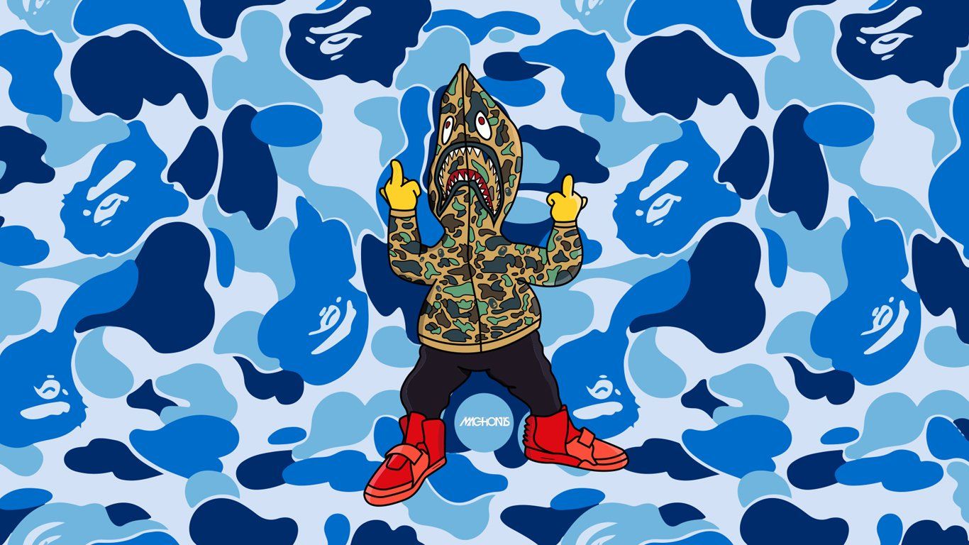 Bape Shark Logo Wallpapers