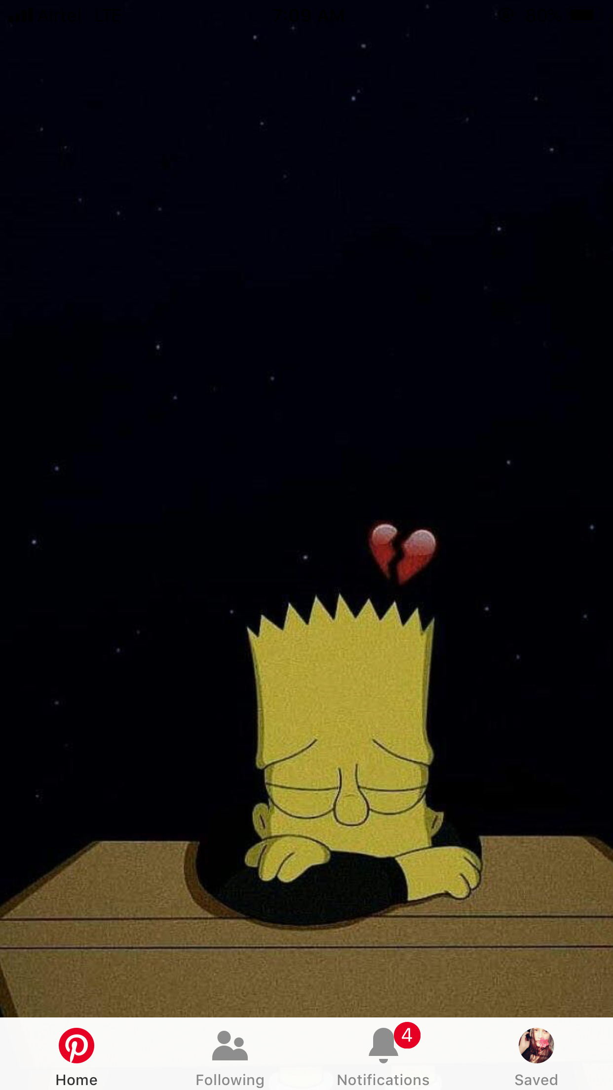 Bart Simpson Heartbroken Wallpapers