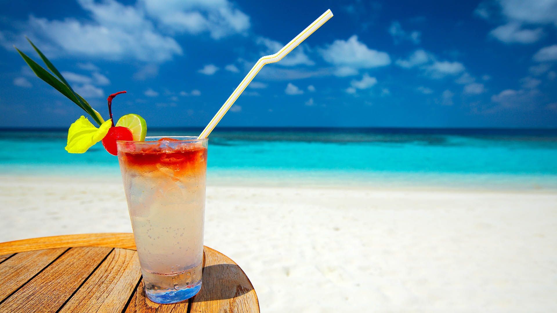 Beach Summer Beach Tropical Drinks Wallpapers