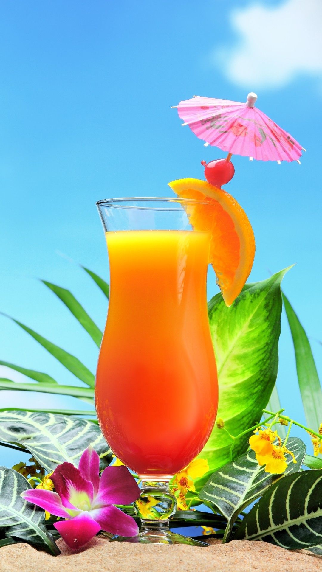 Beach Summer Beach Tropical Drinks Wallpapers