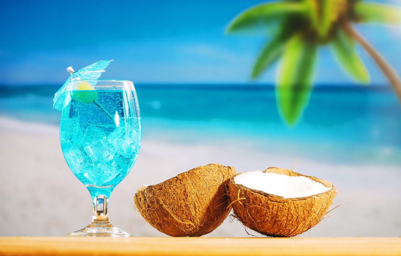 Beach Summer Beach Tropical Drinks Wallpapers