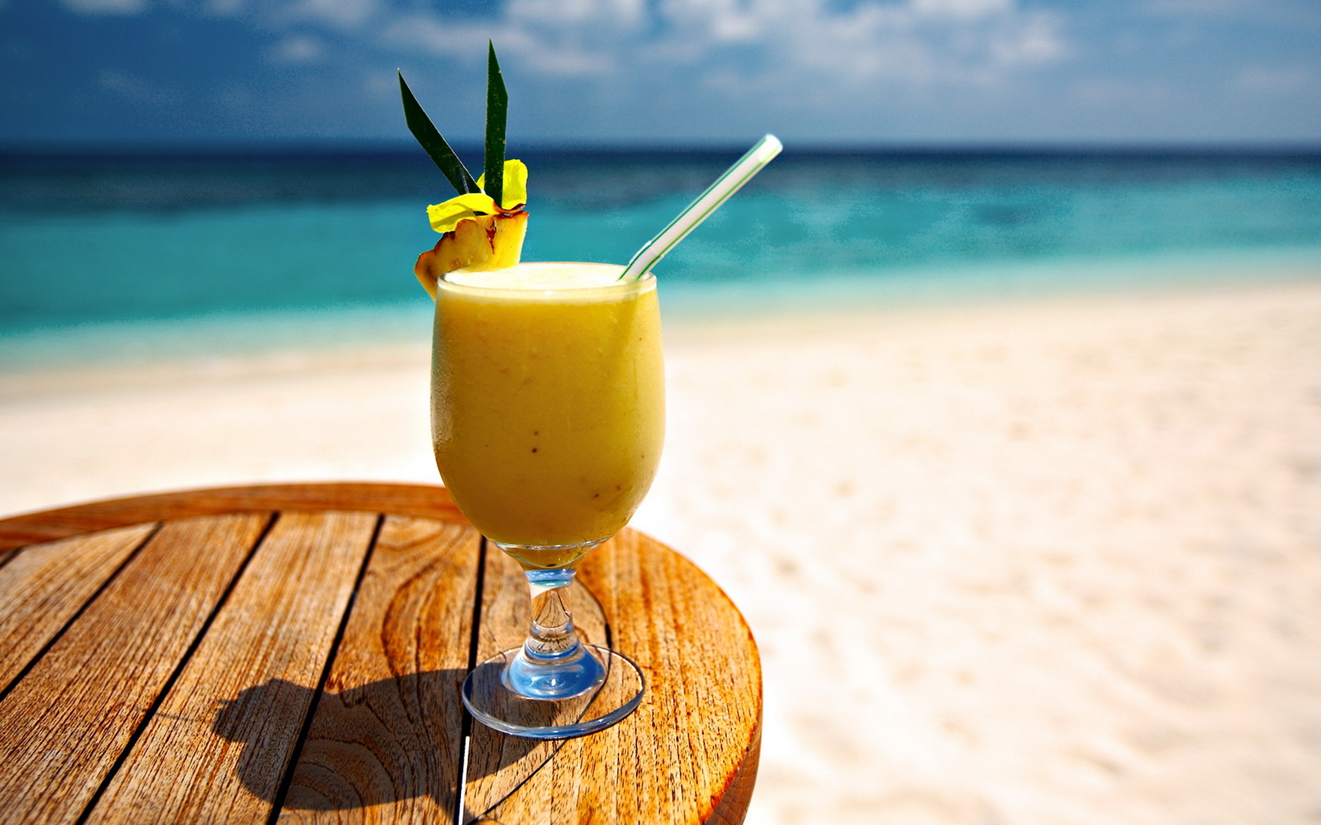 Beach Summer Beach Tropical Drinks Wallpapers