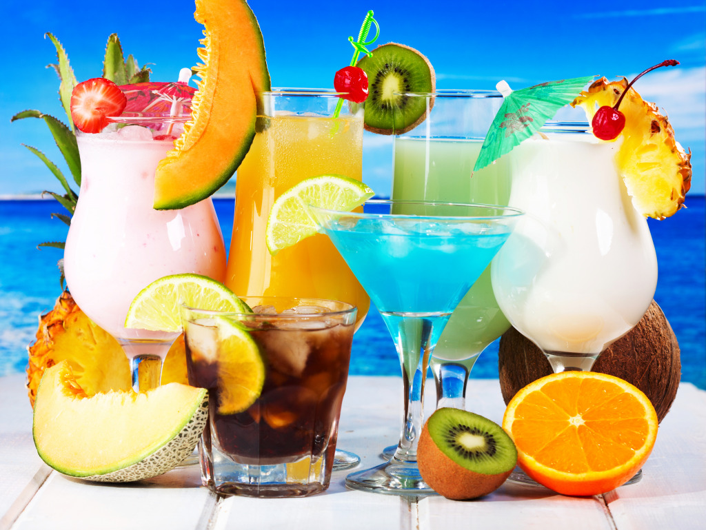 Beach Summer Beach Tropical Drinks Wallpapers