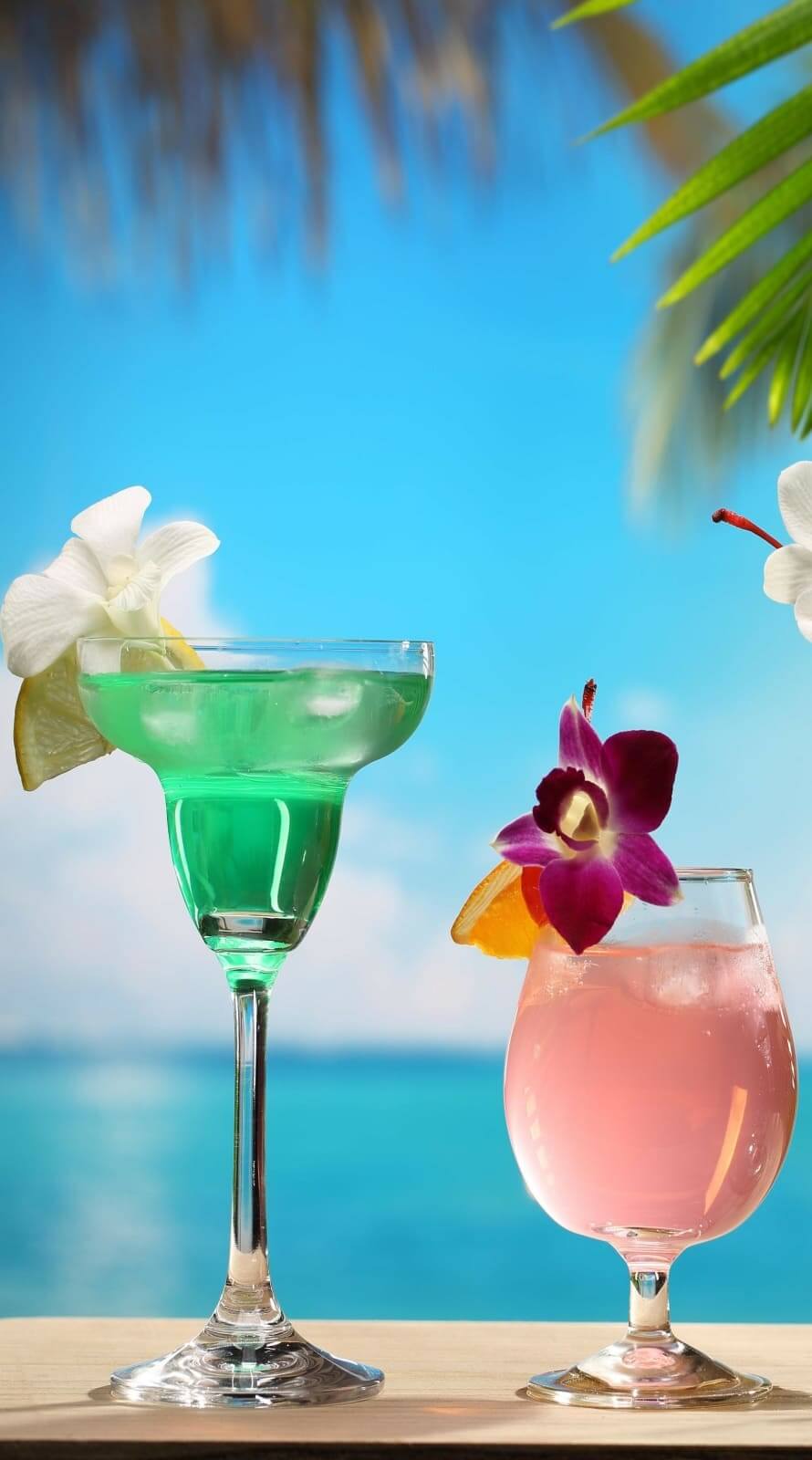 Beach Summer Beach Tropical Drinks Wallpapers