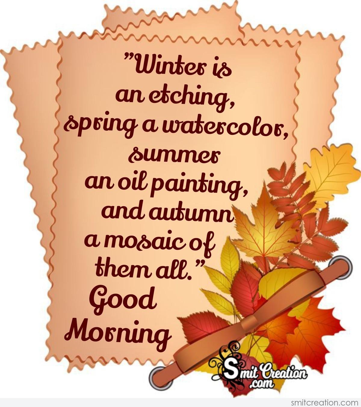 Beautiful Autumn Good Morning Images Wallpapers