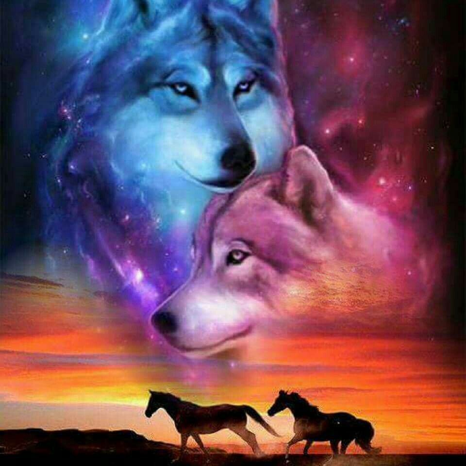 Beautiful Horses And Wolves Wallpapers