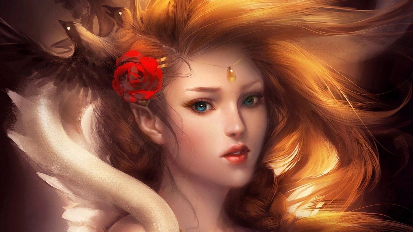 Beautiful Woman Painting Images Wallpapers