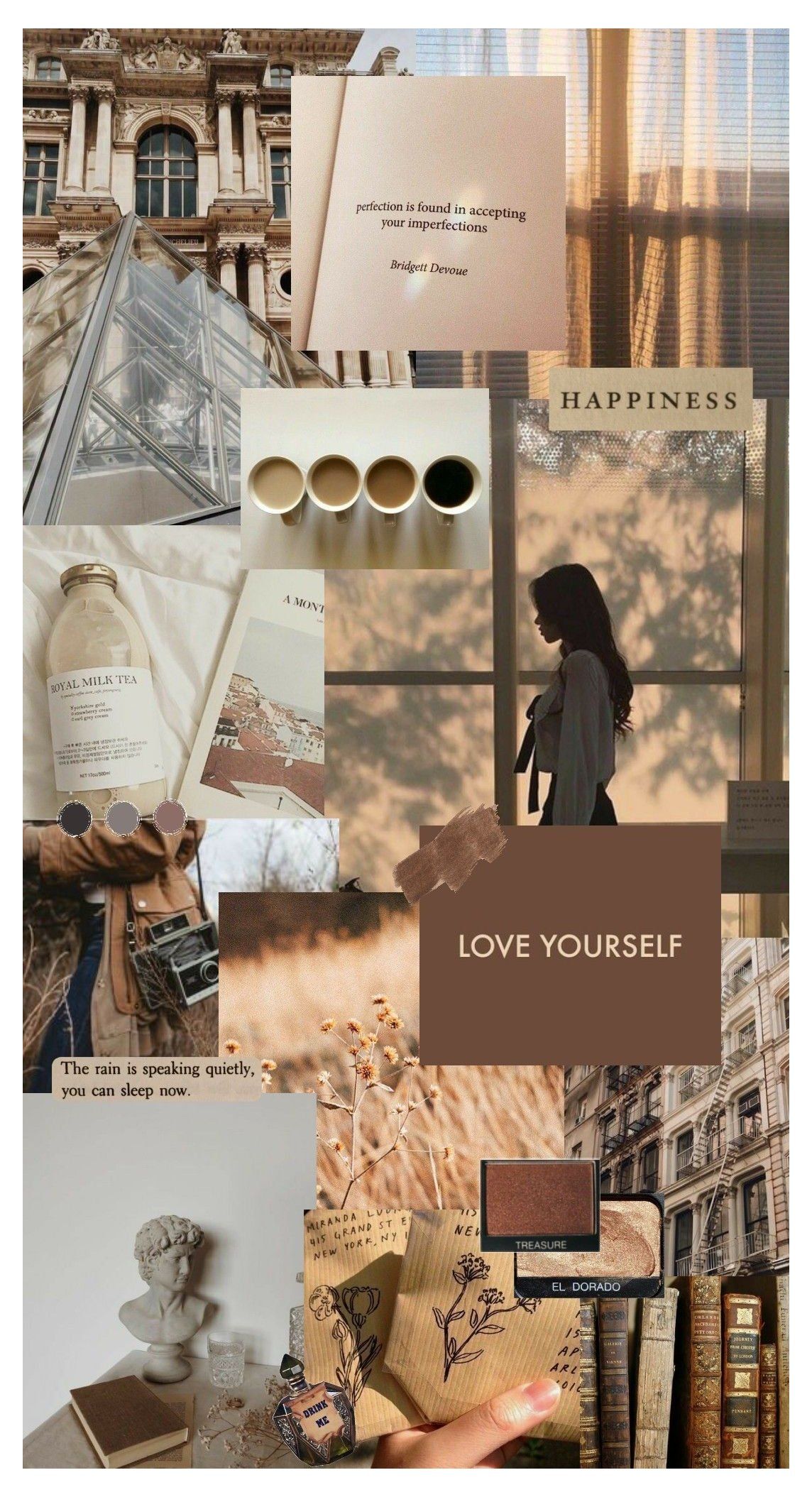 Beige Aesthetic Collage Wallpapers
