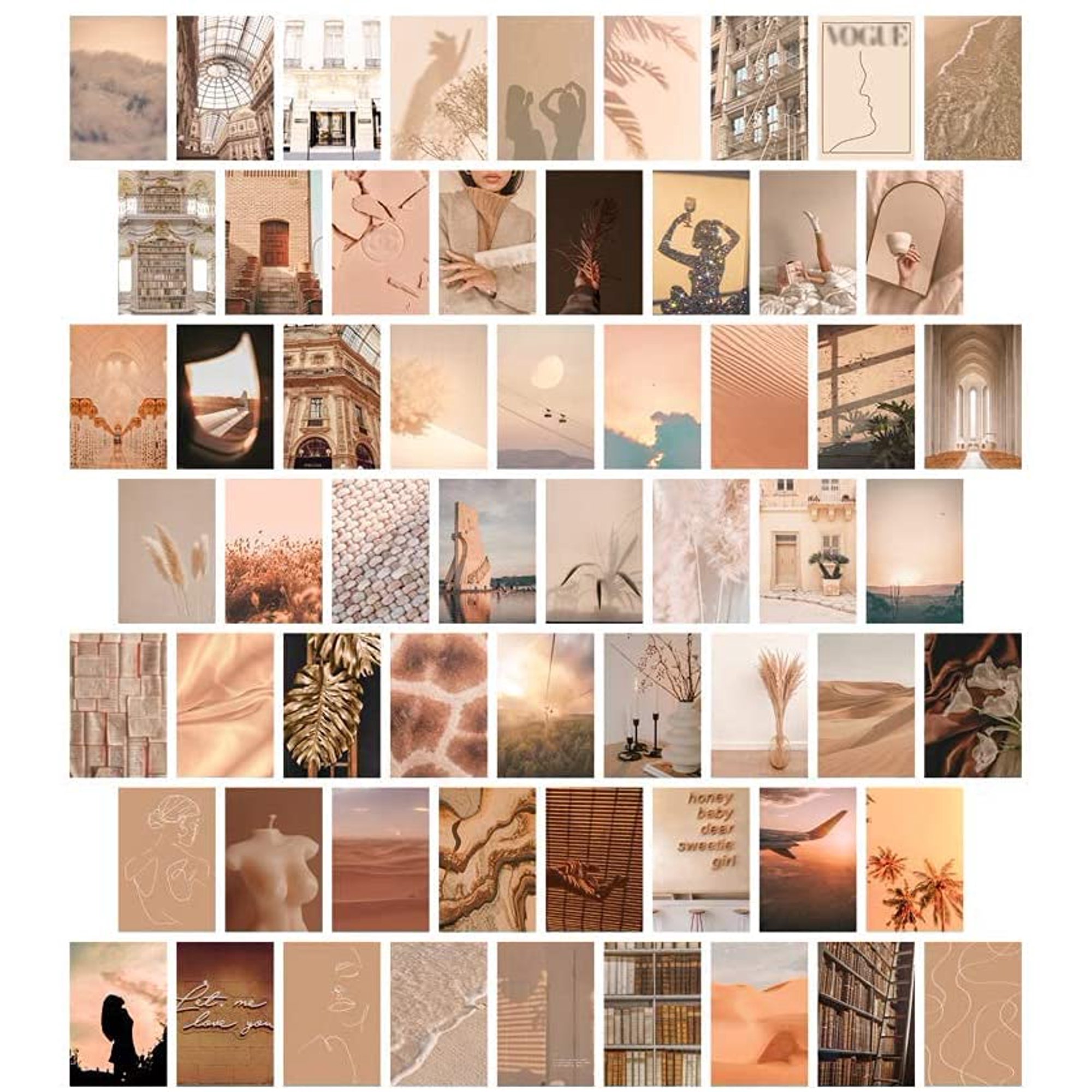 Beige Aesthetic Collage Wallpapers