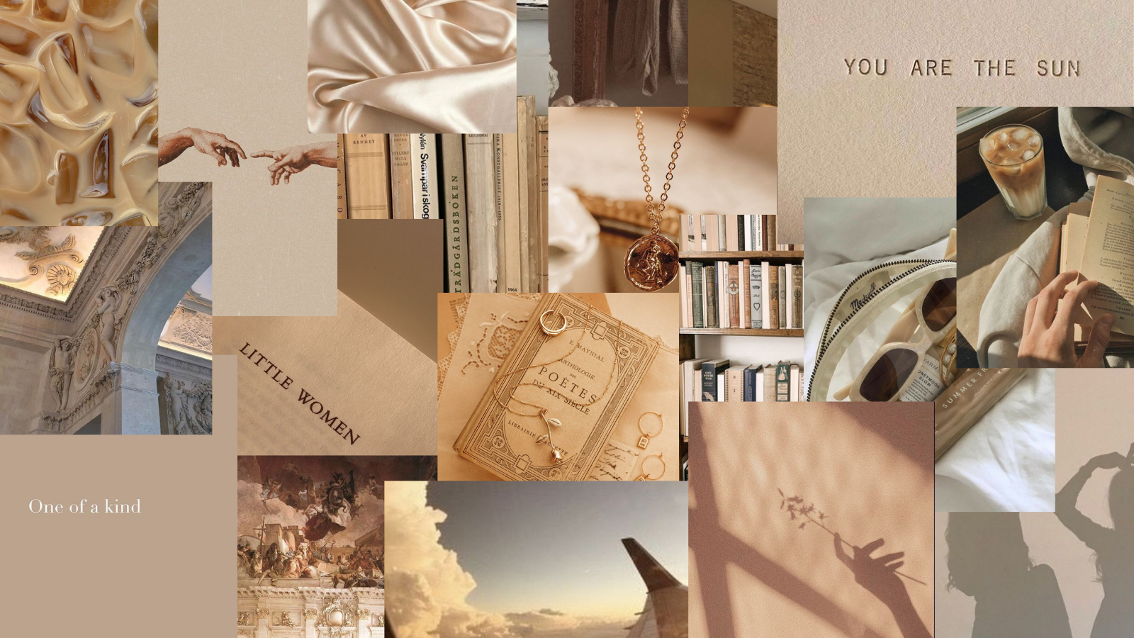 Beige Aesthetic Collage Wallpapers