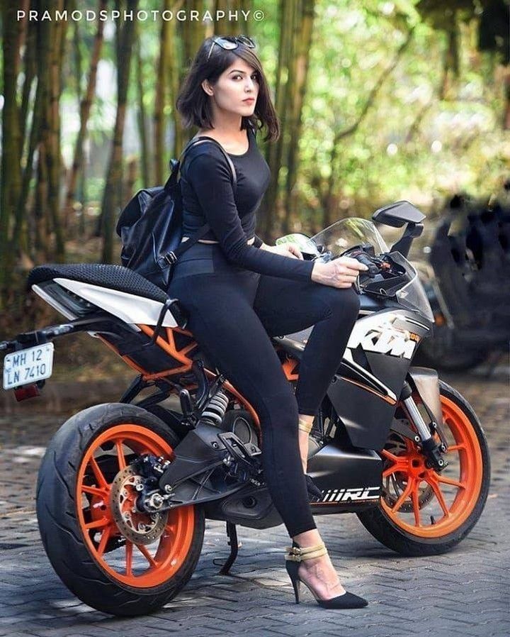 Bike With Girl Wallpapers