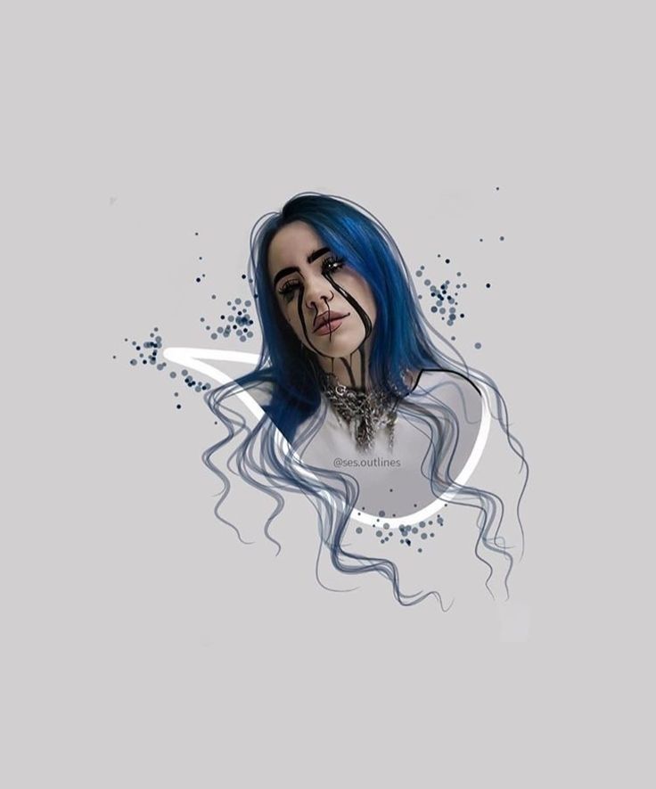 Billie Eilish Cartoon Drawing Wallpapers