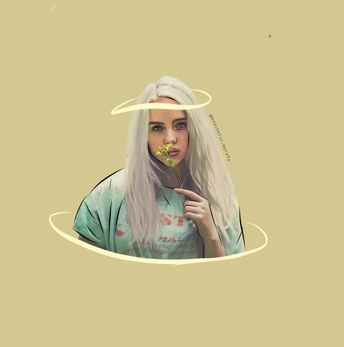 Billie Eilish Cartoon Drawing Wallpapers