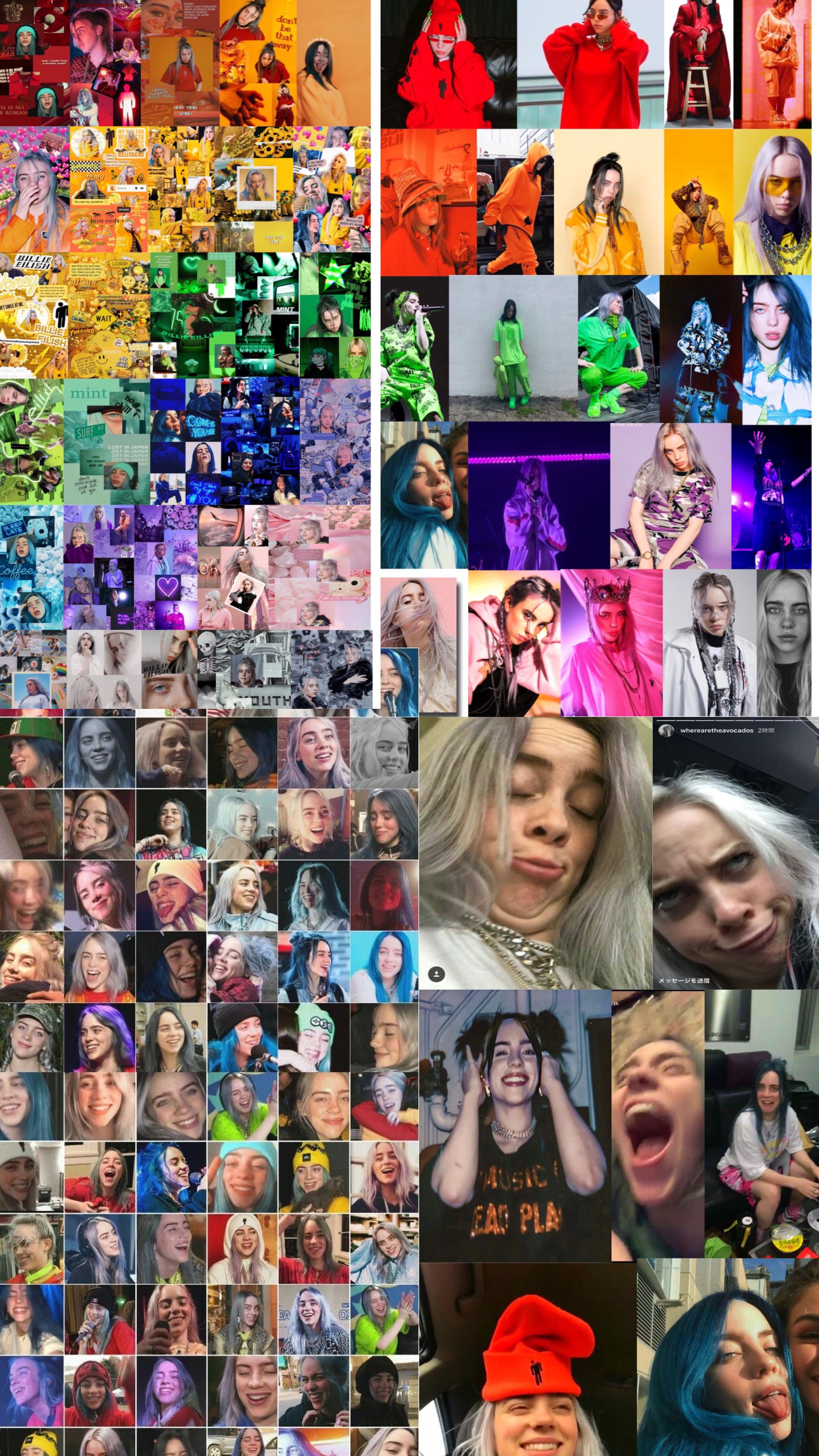 Billie Eilish Collage Wallpapers