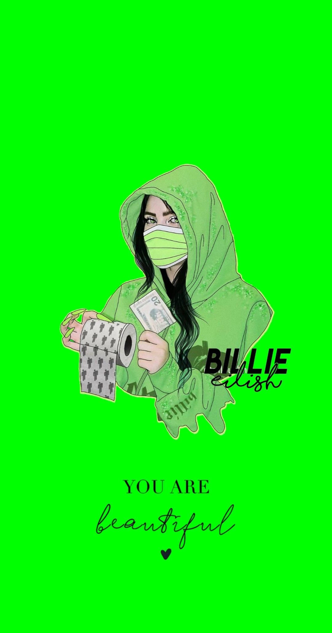 Billie Eilish Green Wallpapers