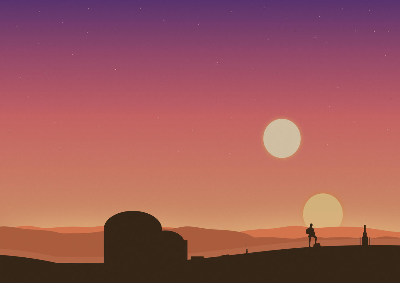 Binary Sunset Wallpapers